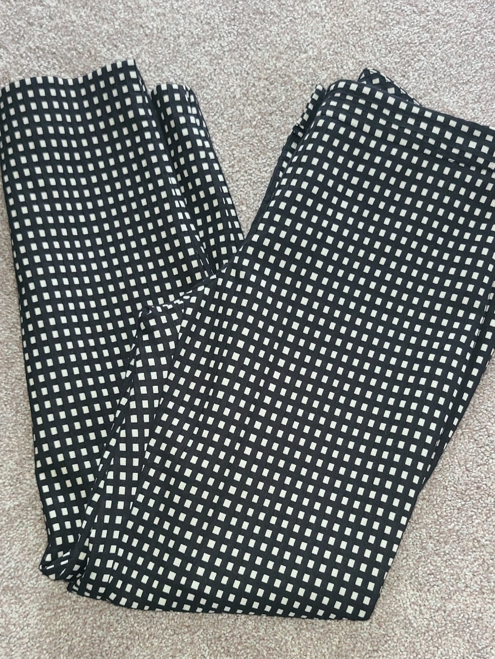 J. McLaughlin Black and White Checked Dress Pants